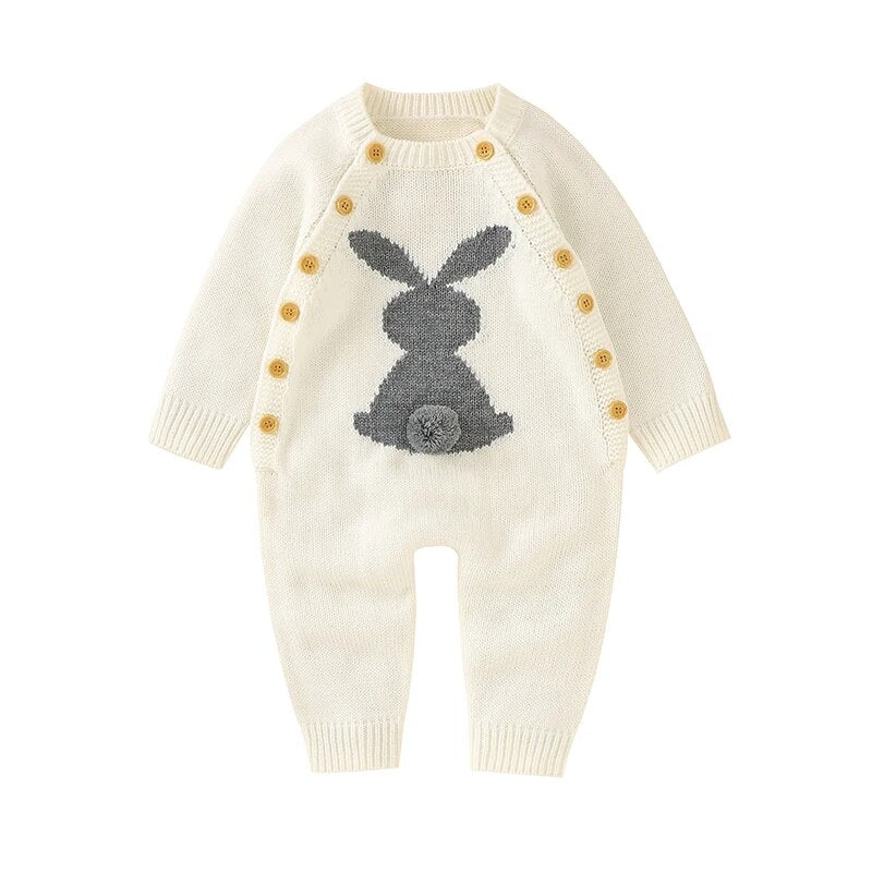 Easter Rabbit Knitted Rompers