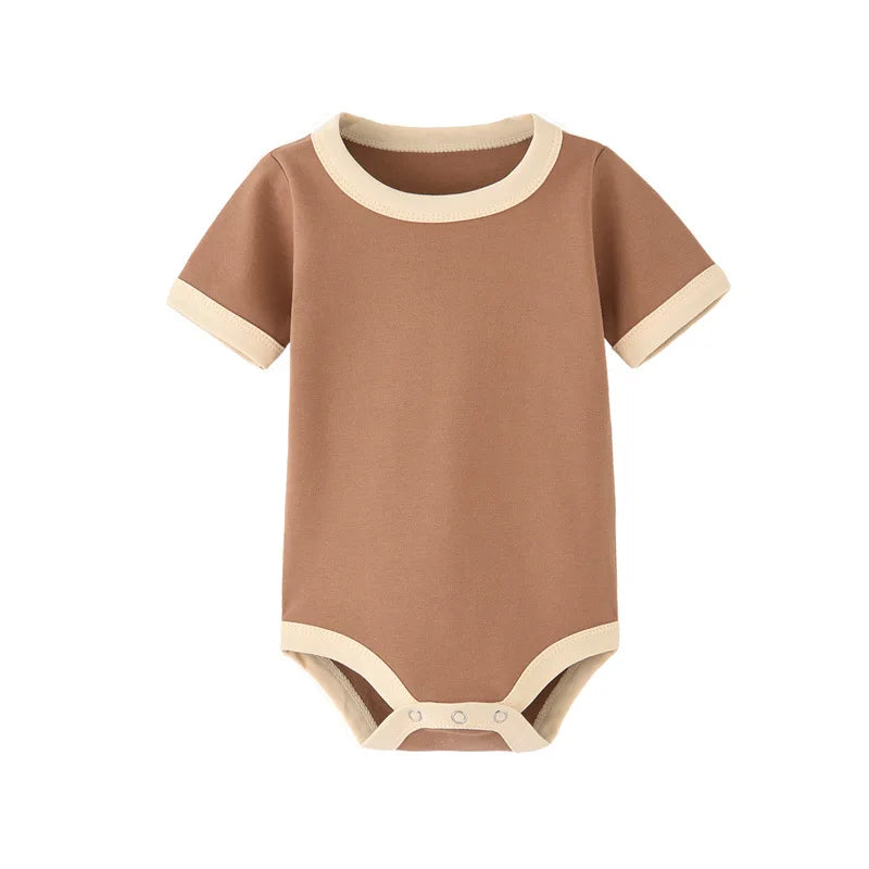 Color Matching Organic Cotton Rompers